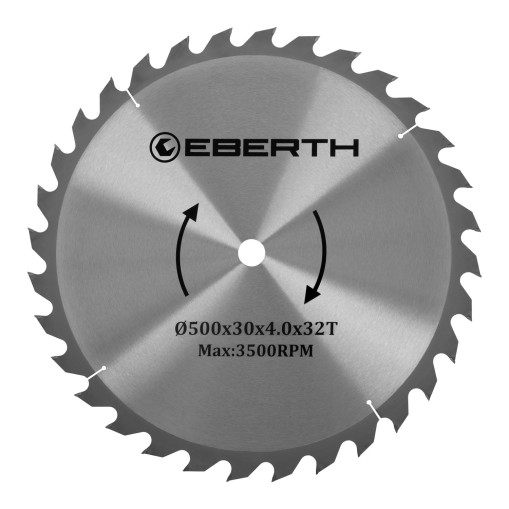 EBERTH Disco de sierra de 500 mm de diámetro