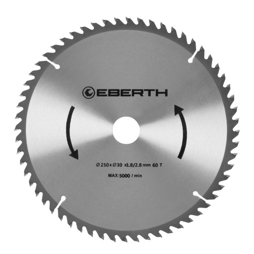 EBERTH Disco de sierra con un diámetro de 250 mm
