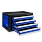 EBERTH Caja de herramientas con 4 cajones azul