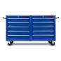 EBERTH Carro de herramientas con 10 cajones de color azul